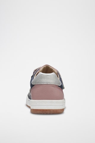 Baskets en cuir Fawn Craft - Vieux rose et bleu marine