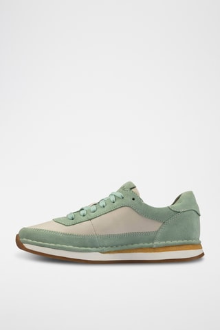 Baskets en nubuck CraftRun - Vert clair