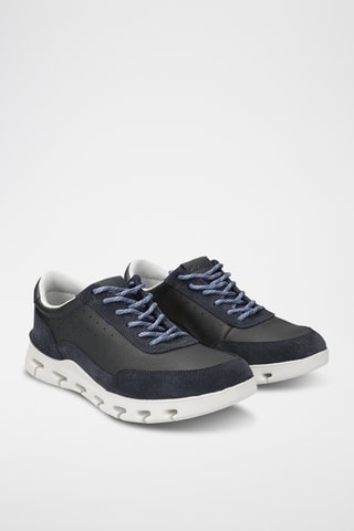 Baskets en cuir Nature - Bleu marine