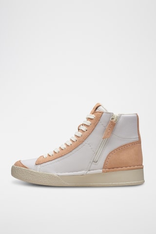 Baskets montantes en cuir CraftCup Rise - Rose clair