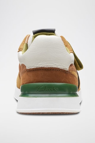 Baskets en cuir RaceLite - Moutarde et blanc