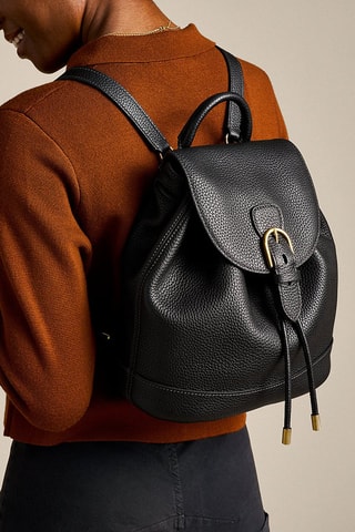 Mochila de piel - Negro