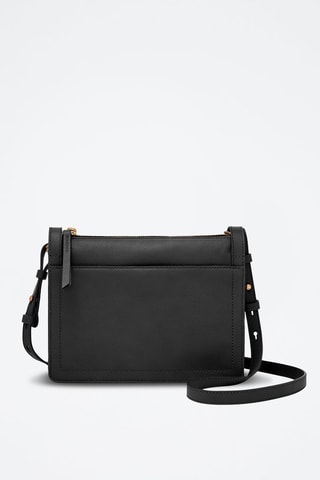 Bandolera de piel - Negro