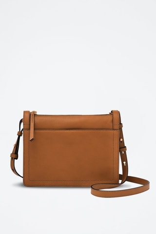 Bandolera de piel - Camel