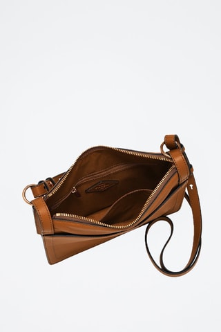 Bandolera de piel - Camel