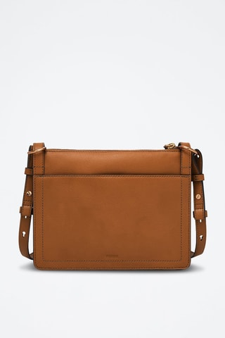 Bandolera de piel - Camel