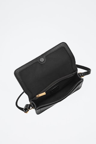 Bandolera de piel - Negro