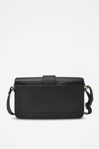 Bandolera de piel - Negro