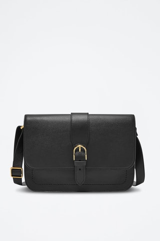 Bandolera de piel - Negro