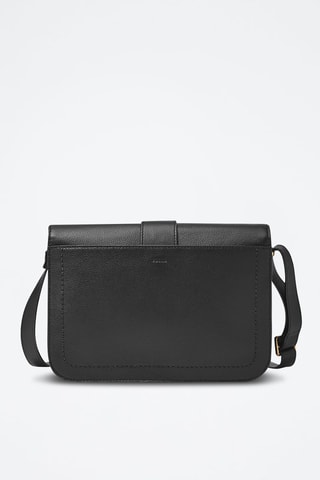 Bandolera de piel - Negro