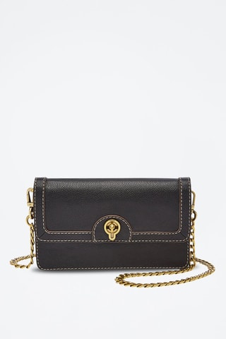 Bandolera de piel Ainsley - Azul marino