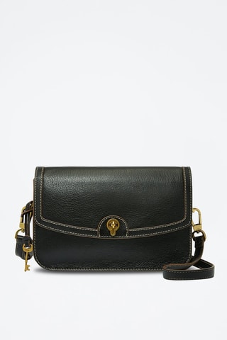 Bandolera de piel Ainsley - Negro