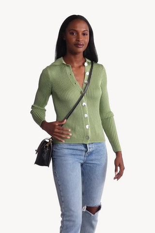 Bandolera de piel Ainsley - Negro