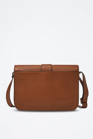 Bandolera de piel - Marrón