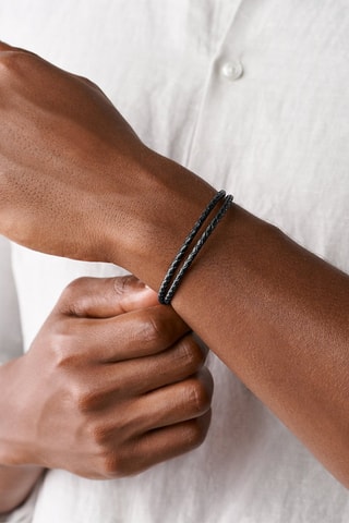 Pulsera de piel - Negro