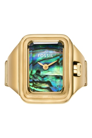 Anillo reloj de cuarzo de acero - Dorado