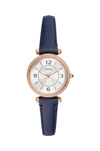 Reloj de cuarzo de piel - Azul