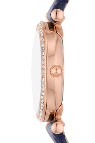 Reloj de cuarzo de piel - Azul