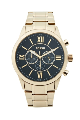 Estuche 2 relojes de cuarzo de acero Flynn Set Fossil - Cronógrafo - Dorado y negro