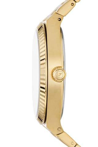 Reloj de cuarzo de acero - Dorado