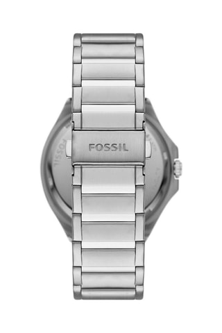 Reloj automático de acero - Plateado y azul marino