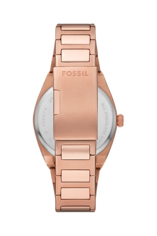 Reloj de cuarzo de acero inoxidable - Rosa dorado y verde