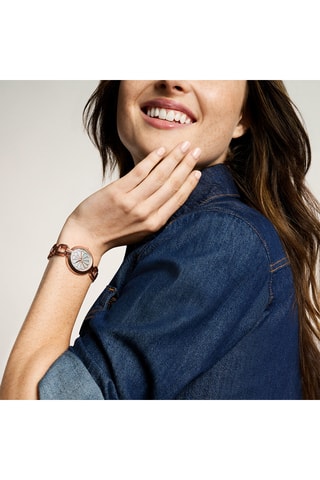 Reloj de cuarzo de acero - Rosa dorado