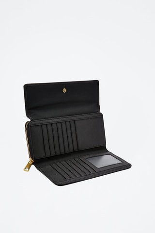 Cartera de piel - Negro 