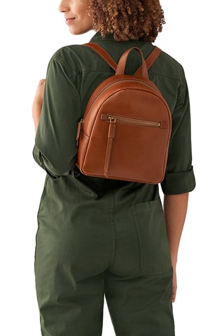 Mochila de piel Megan - Camel