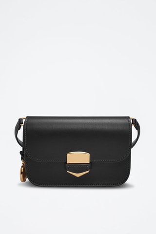 Bandolera de piel - Negro