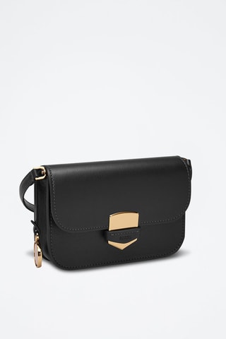 Bandolera de piel - Negro