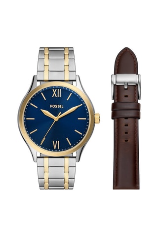 Reloj de cuarzo de acero Bannon - Dorado y plateado