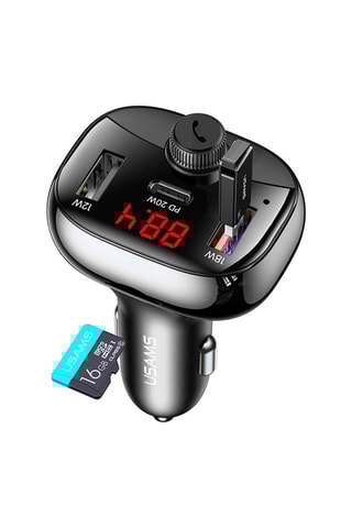 Caricabatteria per auto 50W Trasmettitore FM Doppia porta USB-A e Porta USB-C