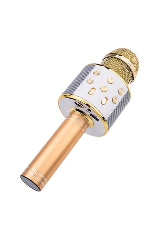 Micro karaoke Bluetooth con funzione registrazione e scheda micro SD - Dorato - TechKidz