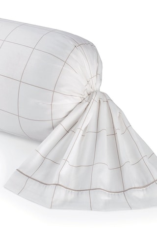 Funda de almohada de satén de algodón Caroline - Blanco