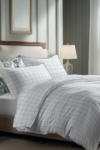 Funda de almohada de satén de algodón Caroline - Blanco