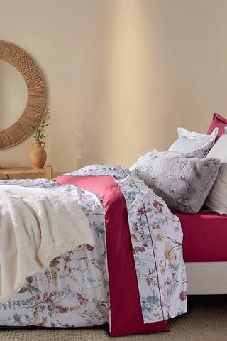 2 fundas de almohada de satén de algodón - Burdeos