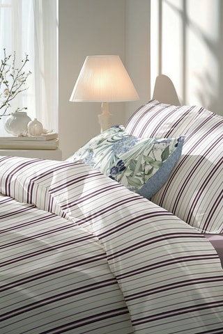 2 fundas de almohada de satén de algodón Lucia - Malva