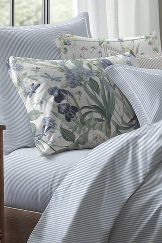 2 fundas de almohada de percal de algodón Aix Marseille - Celeste