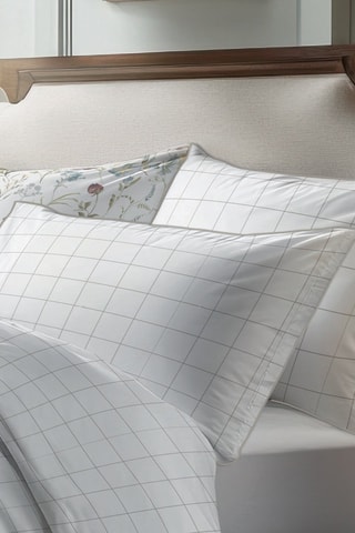 2 fundas de almohada de satén de algodón Caroline - Blanco