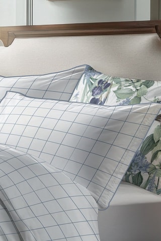 2 fundas de almohada de satén de algodón Caroline - Blanco