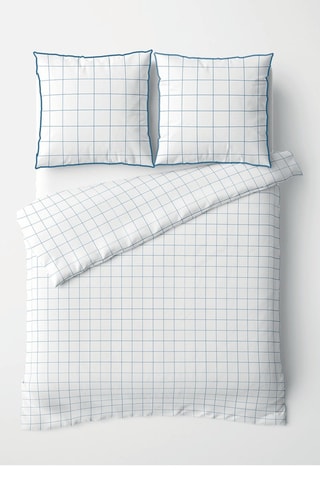 Juego de nórdico de satén de algodón Caroline - Blanco