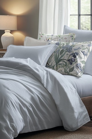 Sábana encimera de percal de algodón Aix Marseille - Azul