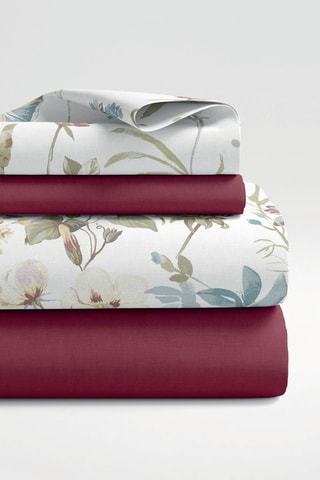 Juego de sábanas de satén de algodón Aile mélodique - Blanco