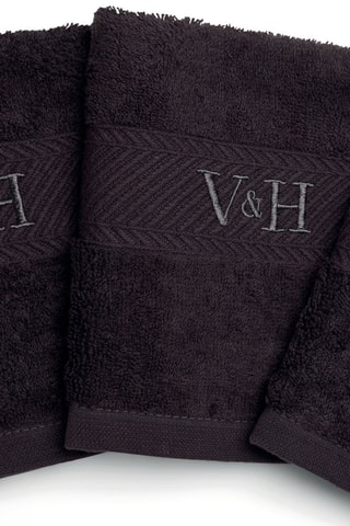 4 toallas de tocador Nuage - Gris oscuro -  30 x 30 cm 