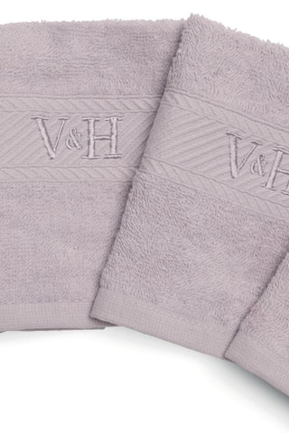 4 toallas de tocador Nuage - Lila -  30 x 30 cm 