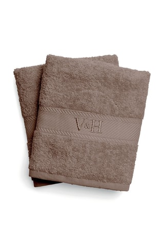 2 toallas de mano Nuage - Castaño - 50 x 100 cm