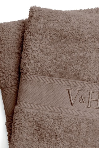 2 toallas de mano Nuage - Castaño - 50 x 100 cm