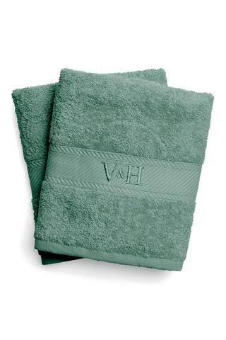 2 toallas de mano Nuage - Verde botella - 50 x 100 cm