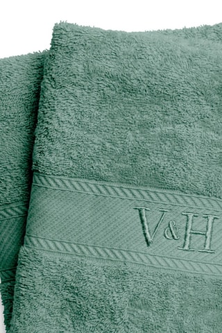 2 toallas de mano Nuage - Verde botella - 50 x 100 cm
